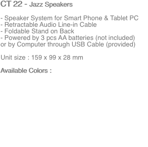 CT 22 - Jazz Speakers